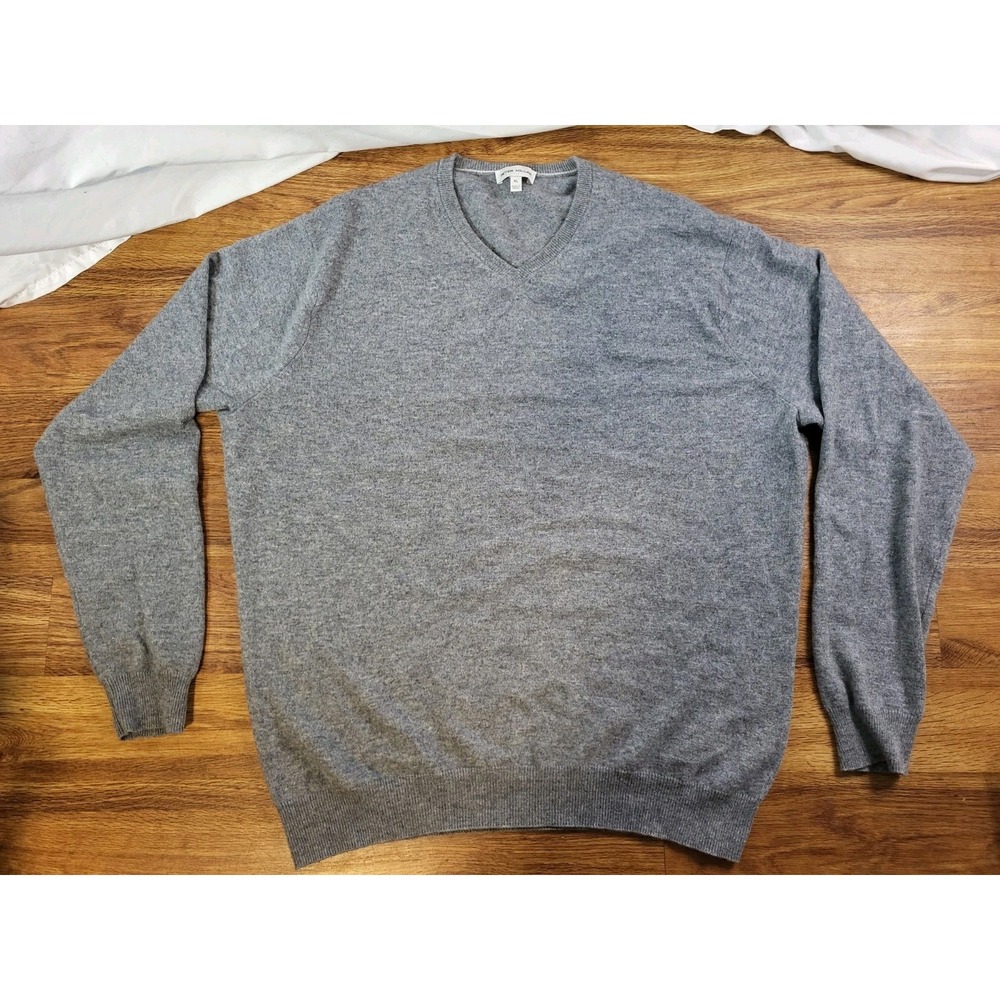 Peter Millar Sweater Men Medium Blue Cashmere V Neck Pullover